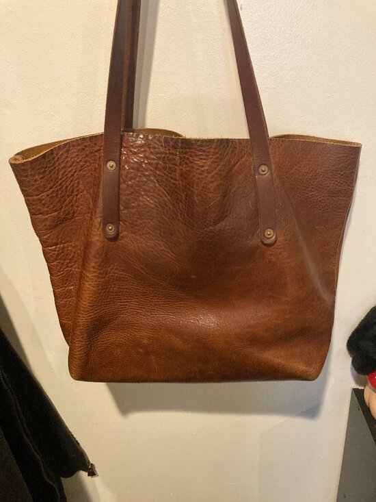 Go Forth Goods Handbags - Go Forth Goods Large Leather Avery Tote Saddle